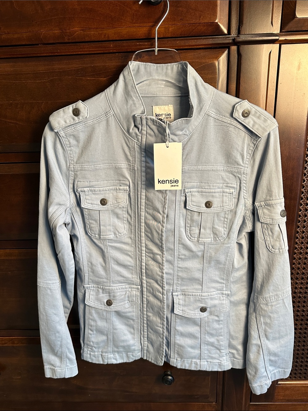 KENSIE Utility Jacket Sea Icon SIZE SMALL NEW WITH TAGS